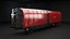 3D Electric Locomotive and Cargo railcars bundle model