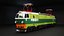 3D Electric Locomotive and Cargo railcars bundle model