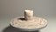 Flan bol en argile de porcelaine formé animation