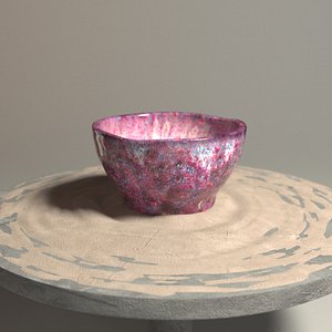 Flan porcelain clay bowl formed animation 3D