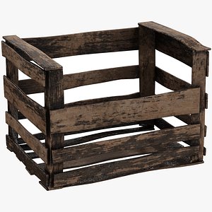 Old Wooden Crate 3 3D model