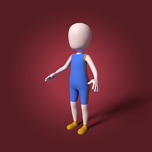 Cartoon Track And Field Athlete