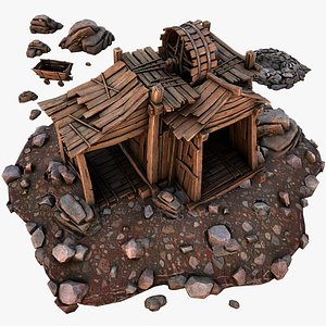 Medieval Gold Ore Mine 3D model
