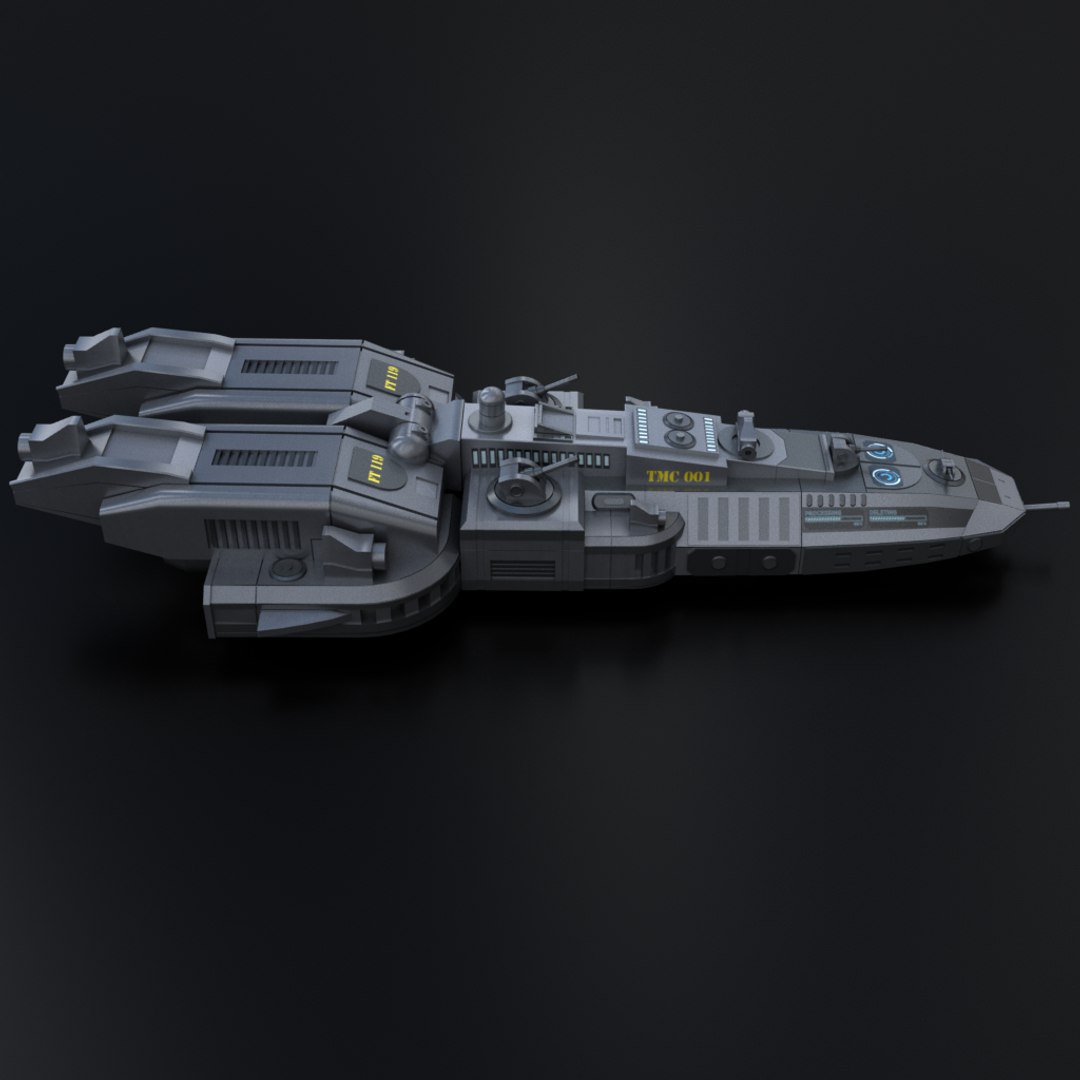 Sci Fi Space Battleship Modelo 3D - TurboSquid 1653643