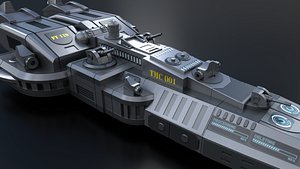 3D model space battleship
