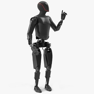 3D model Humanoid Robot Rigged for Cinema 4D