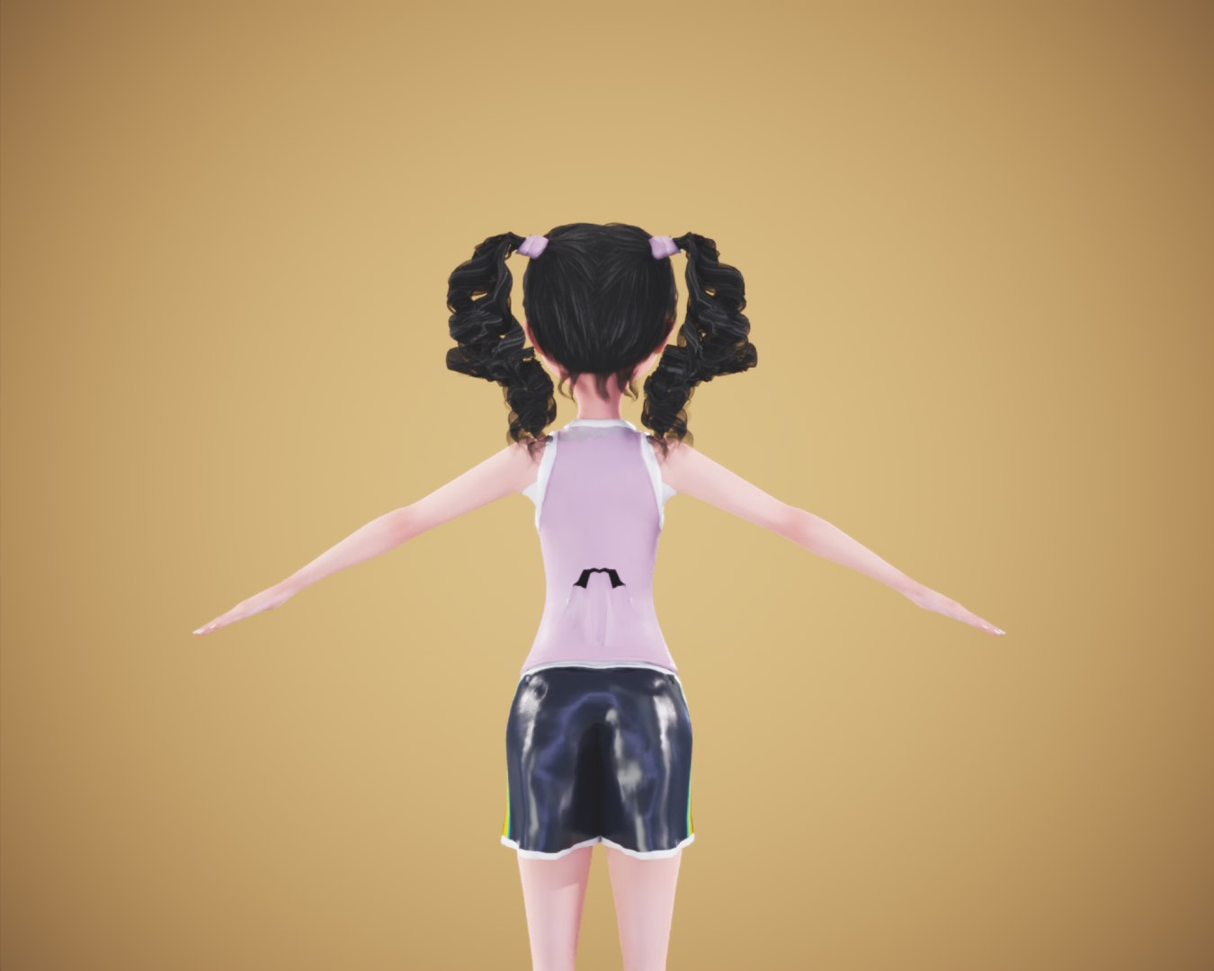 3D Model Cartoon Game Rigged Girl - TurboSquid 2223400