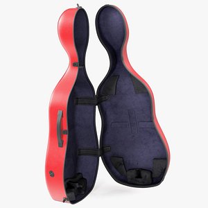 Red Cello Case Open