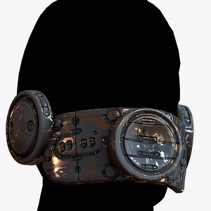 Gas mask respirator scifi futuristic 3D model