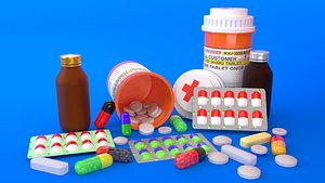 Pills And Medicine Collection 3D
