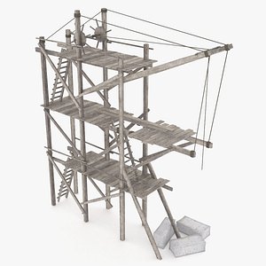 wooden scaffolding 3ds