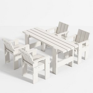 3D model Hay garden table and chair