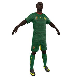 3d soccer player