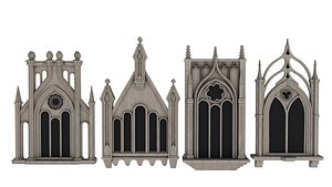 Gothic Window collection 3D model