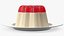 Jelly Pudding Chery Milk on Plate