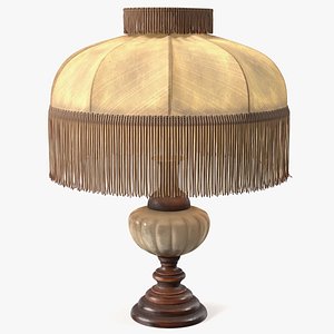 Aged Dusty Vintage Lamp Switched On