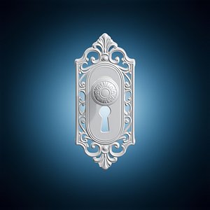 Victorian Ornate Door Lock 3D Print Model model