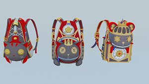 3D Bag 3x Clockwork Ursa Backpack model