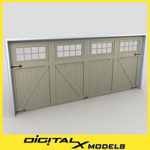 3d model residential garage door 17