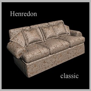 3d model henredon classic sofa