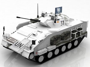 3D Warrior MCV UN Military Tank model