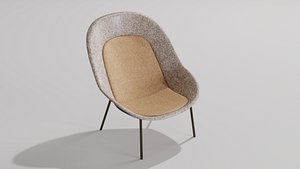 Nook PET Felt Lounge Chair by De Vorm 3D model