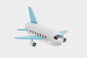 3D Airplane cartoon model