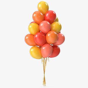 Yellow Balloons 3D