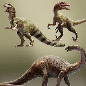 3D Retro Dinosaur Pack Vol 1  Classic Collection