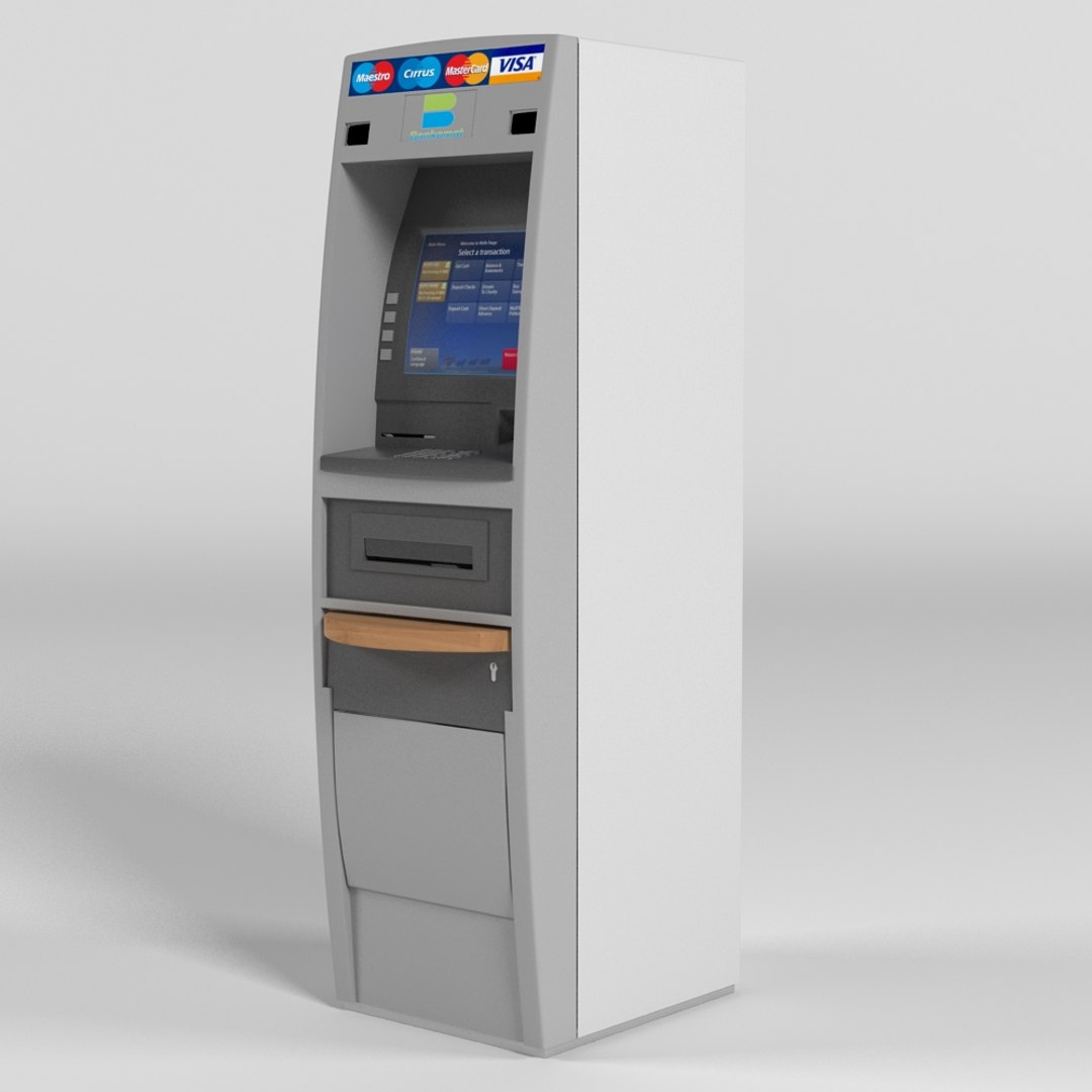 3d Model Of Atm Machine