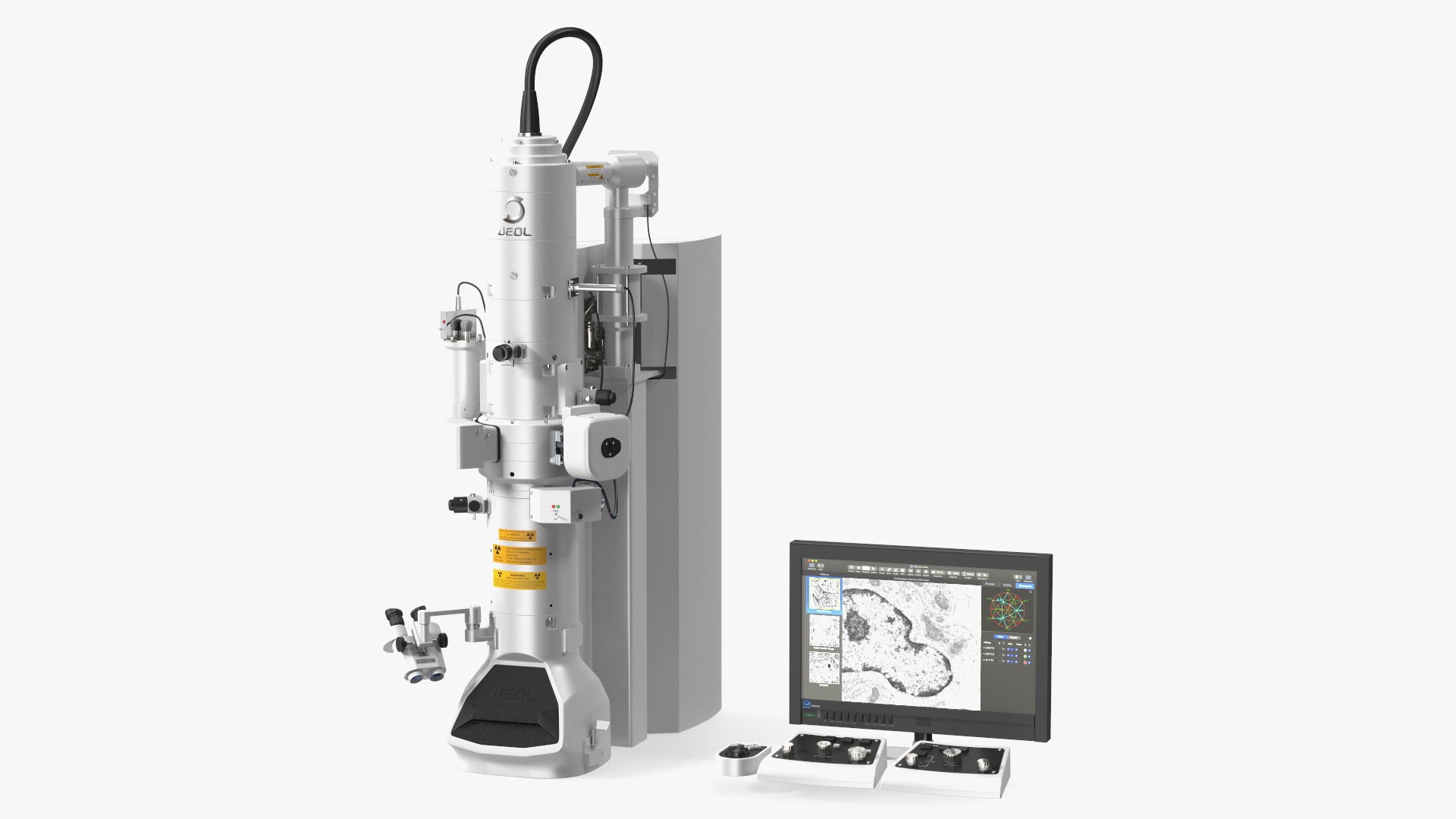 Transmission Electron Microscope JEOL With Monitor 3D model preview