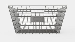 Metal wire basket 3D