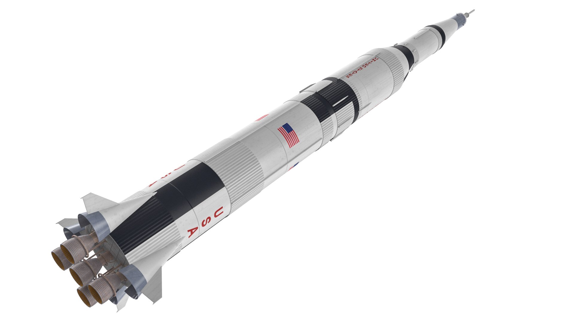 Saturn v rocket launcher 3D - TurboSquid 1470975