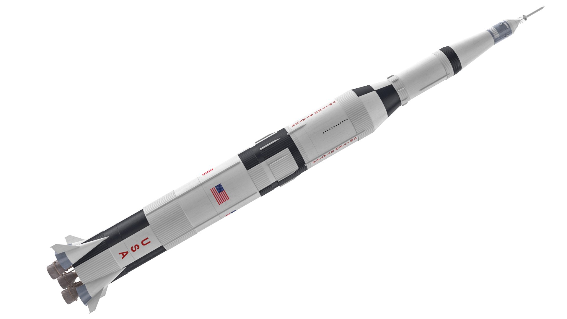 Saturn v rocket launcher 3D - TurboSquid 1470975