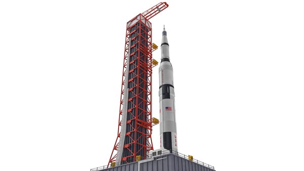 Saturn v rocket launcher 3D - TurboSquid 1470975