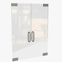 Frameless glass door