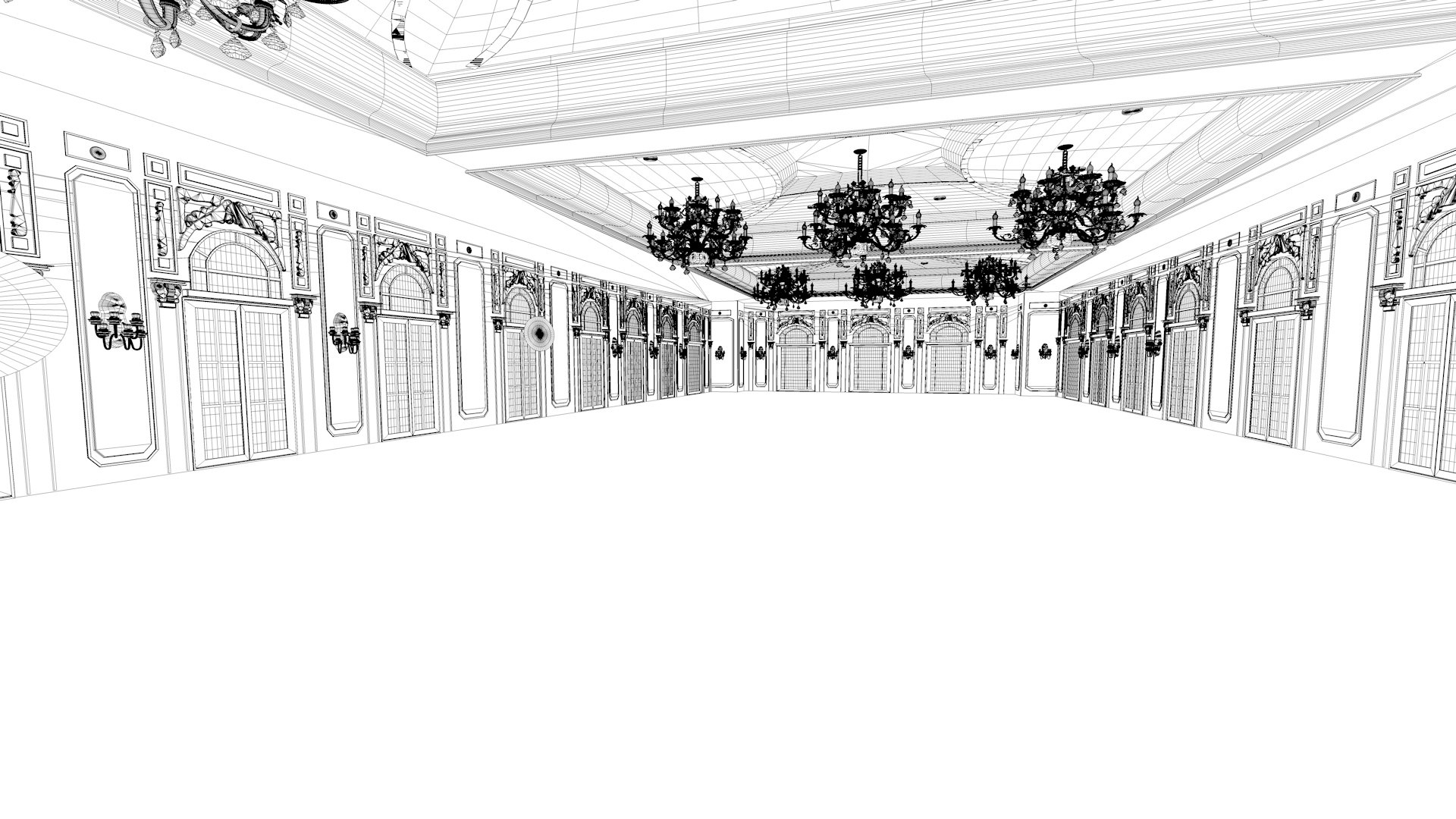 3D Model Dc Hotel Ballroom - TurboSquid 2108403