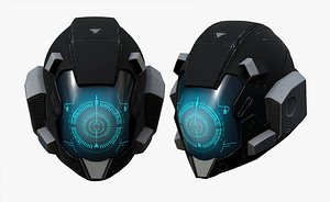 helmet sci fi 3D model