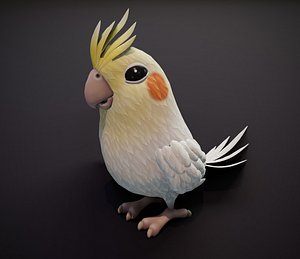cartoon parrot bird animations 3D model