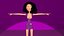 free low poly woman in dress 38