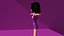 free low poly woman in dress 38