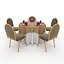 3D Banquet Table and Chair 14