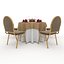 3D Banquet Table and Chair 14