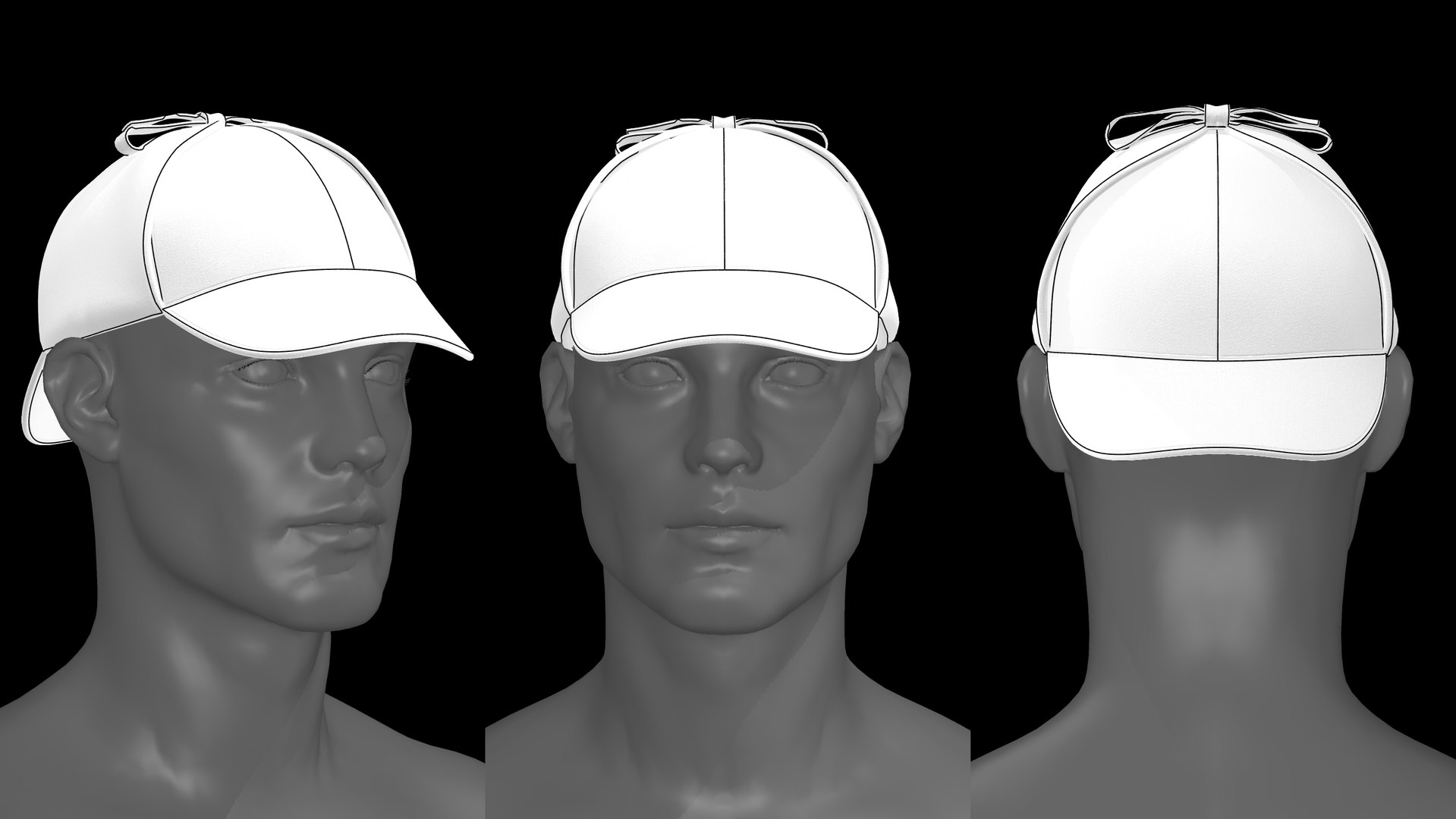 3D CLASSIC CAPS PACK Mv2 Zpac Obj Fbx Highpoly - TurboSquid 2322476