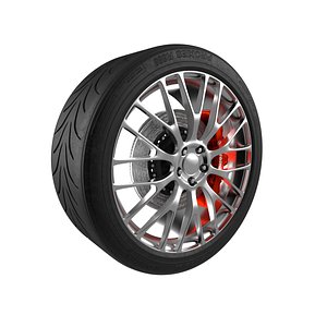 Car Wheel BBS Rim R888 Tire Brembo Caliper