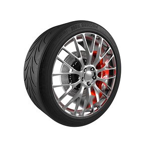 Car Wheel BBS Rim R888 Tire Brembo Caliper