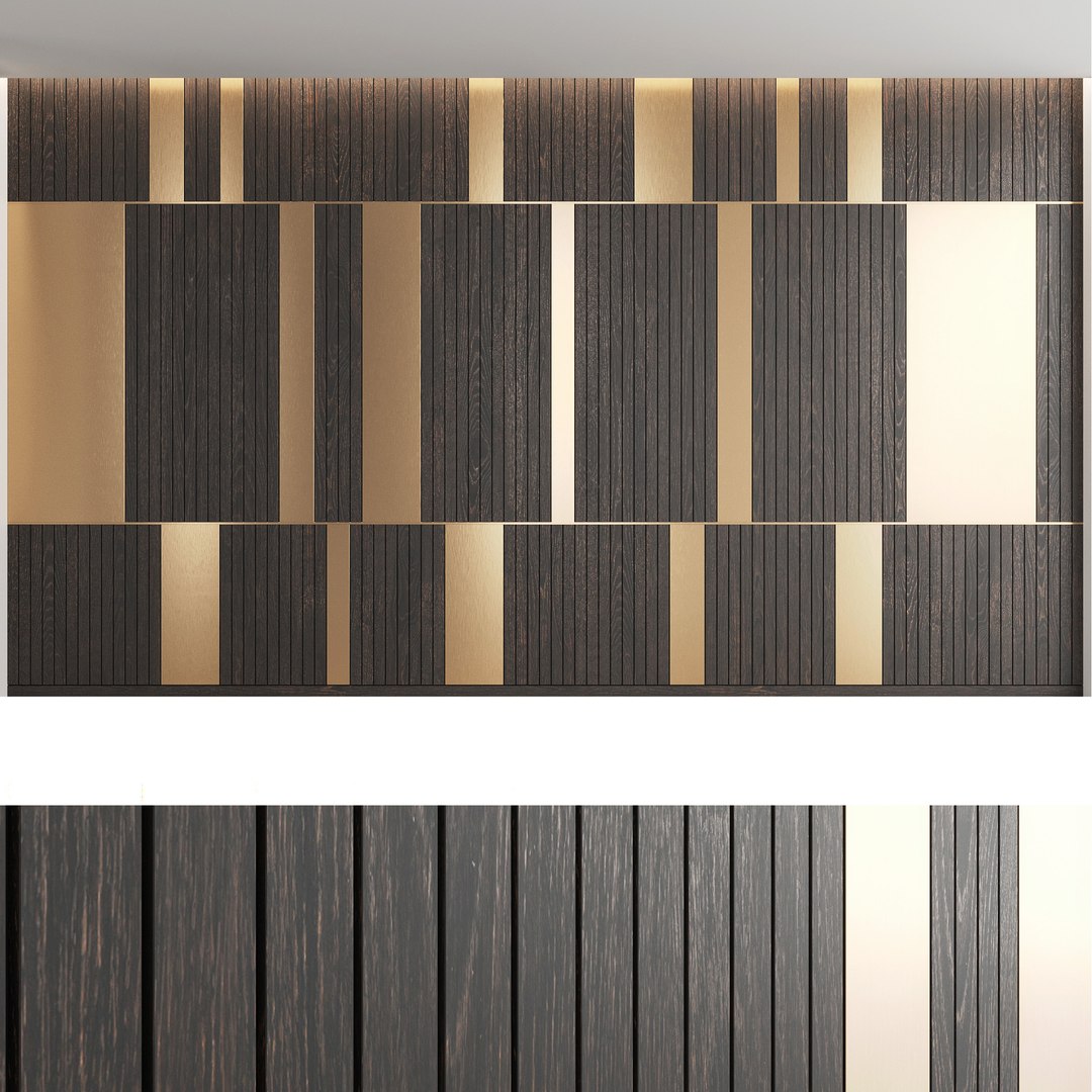 3D Model Decorative Wall Panel Set - TurboSquid 1567960