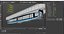 Hängende Einschienenbahn mit Zug, ausgerüstet für Cinema 4D