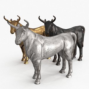 Brook Iron Bull Figurine 3 color