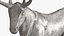 3D Brook Iron Bull Figurine 3 color model